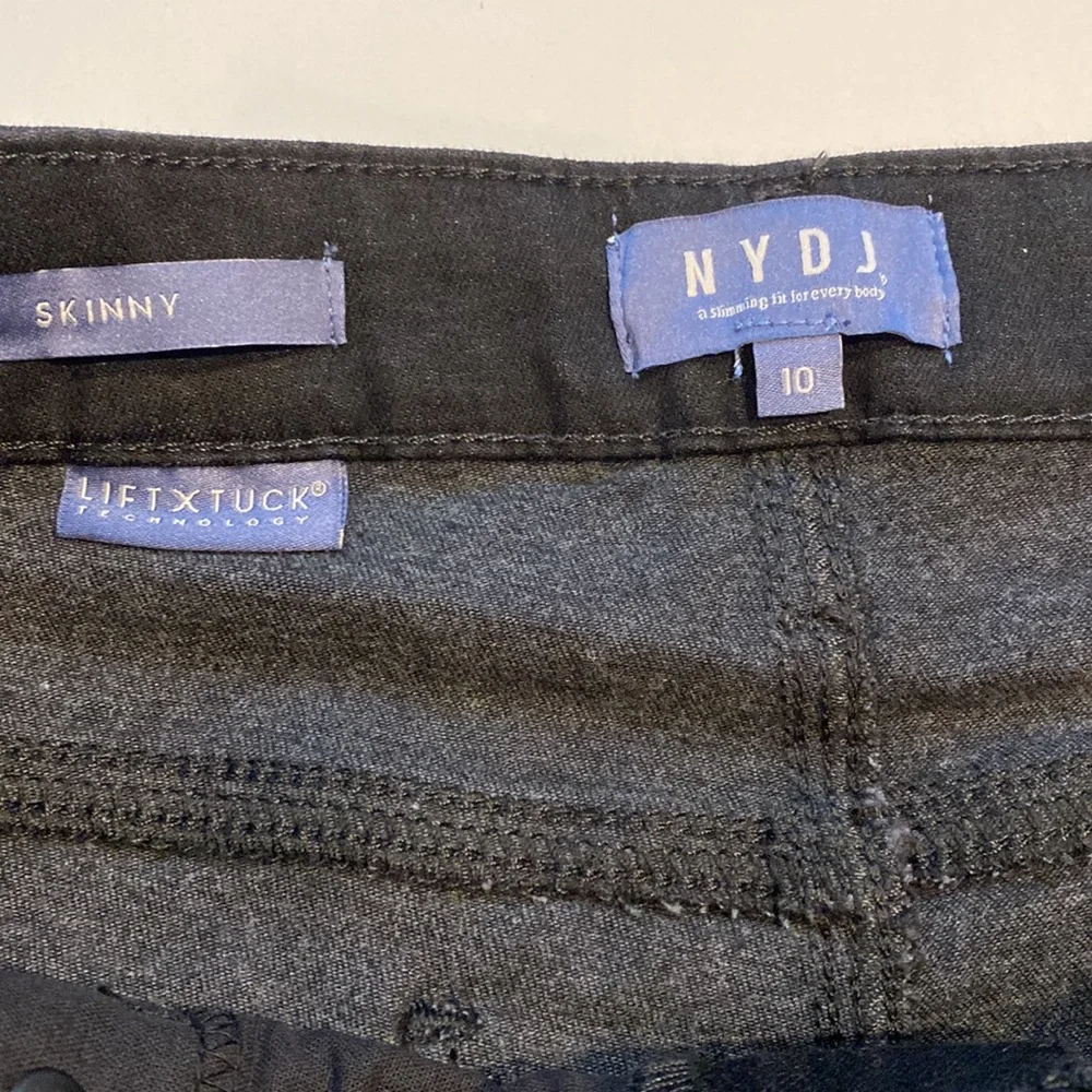 NYDJ SZ 10 Black Denim Skinny Jeans New D31 - Picture 10 of 16